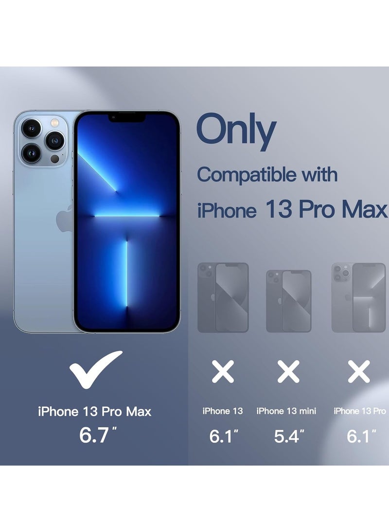 ليدين جراب سيليكون لهاتف iPhone 13 Pro Max مقاس 6.7 بوصة، جراب حماية كامل الجسم بملمس حريري ناعم، غطاء مقاوم للصدمات مع بطانة من الألياف الدقيقة - Image 5