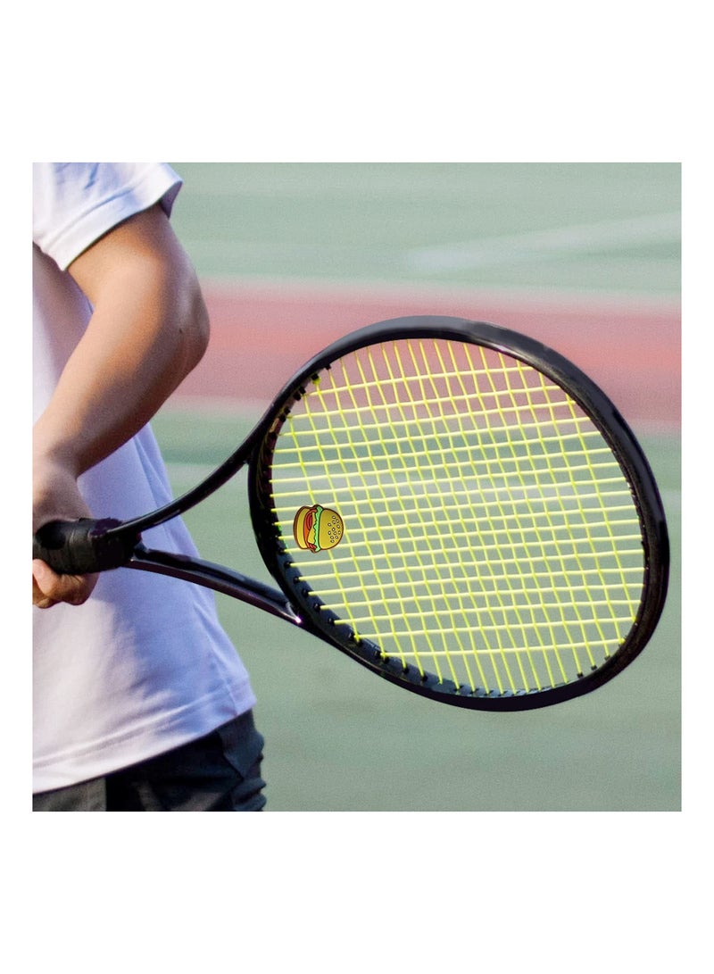 Y&D Tennis Dampener, Racket Vibration Damper Shape Cute Practical Silica Gel Personality Damping Burger Cake Fries For Outdoor (6 pcs) - Image 4