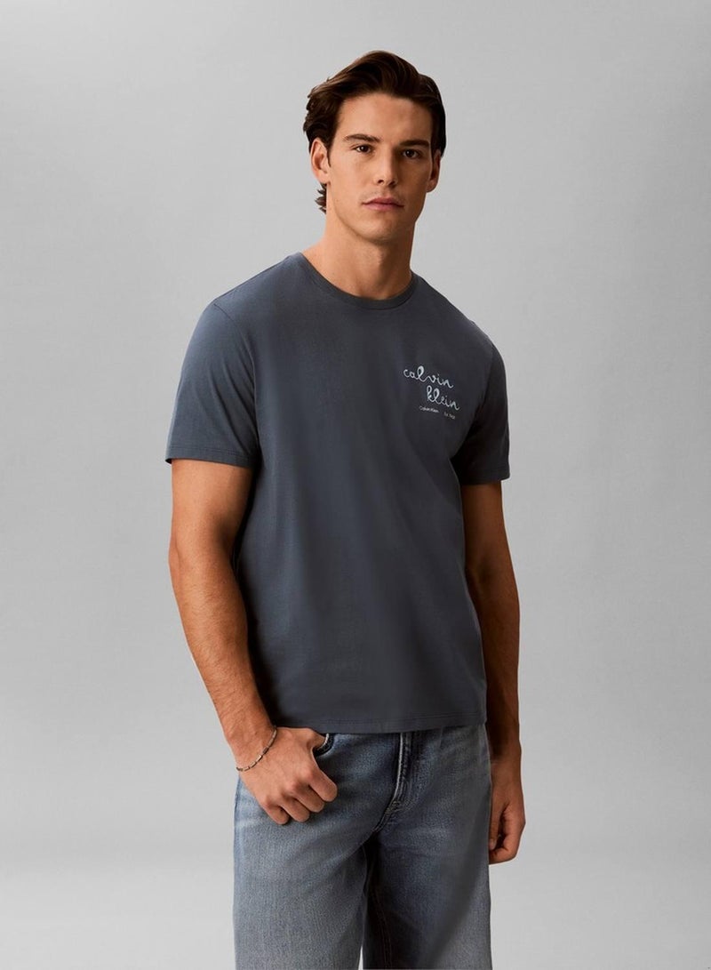 Calvin Klein Jeans Bold Script Logo Graphic Classic T-Shirt - Image 1