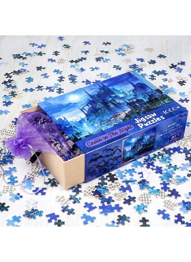 Ingooood Tranquil Series Castle In The Night Basswood Jigsaw Puzzles 1000 Pieces For Adult  - Image 3