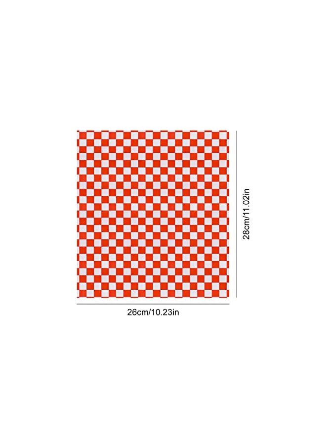 S-TOP 100 Sheets Checkered Dry Waxed Deli Food Wrap - Grease-Resistant Cake Wrappers - Waterproof Wax Paper for Hamburger/Pizza/Bread/Meat (11.02x10.23 Inch) - Image 5
