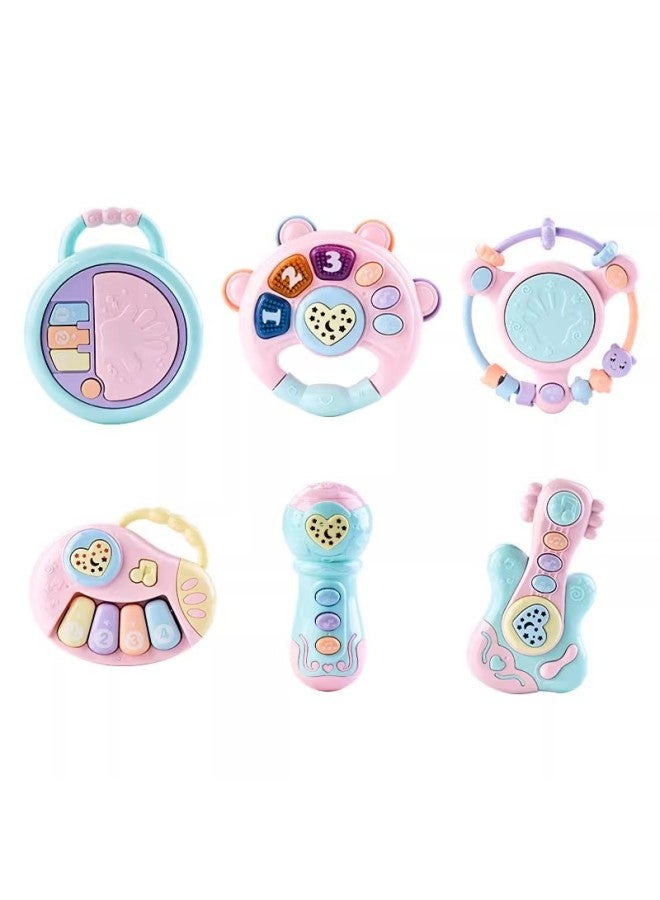 Baby Toys 0 To 3 Months Old 1 Hand Rattle Head Up Grasp Training Sand Hammer Newborn Puzzle Early Education 3 6 Baby-Color:National Treasure Fatda # 【exquisite Gift Box/rattle Set】 8-piece Set - Image 3