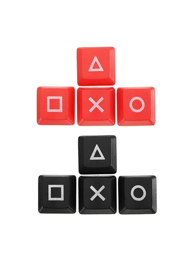 إسكدنيا 【4 مفاتيح للتسامي】 PSP/مفتاح اتجاه البطاطس الأرجواني، غطاء مفتاح أسود/أحمر - اللون: مفاتيح أسهم شفافة جانبية سوداء - Image 2