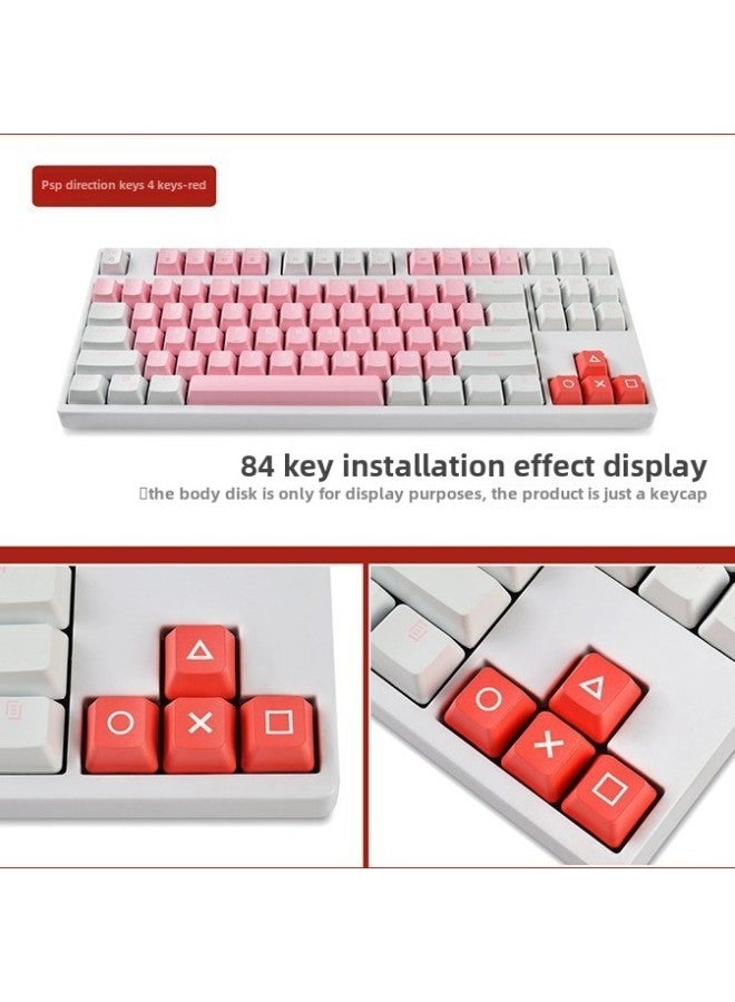 إسكدنيا 【4 مفاتيح للتسامي】 PSP/مفتاح اتجاه البطاطس الأرجواني، غطاء مفتاح أسود/أحمر - اللون: مفاتيح أسهم شفافة جانبية سوداء - Image 5