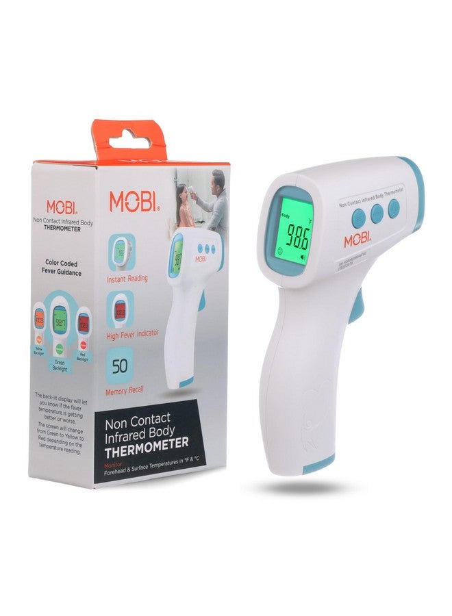 MOBi No Touch Thermometer for Baby, Kids, & Adults, Touchless Infrared Thermometer with High Fever Indicator, Non Contact Forehead Digital Thermometer with Object Temperature Mode, Easy to Use - Image 1