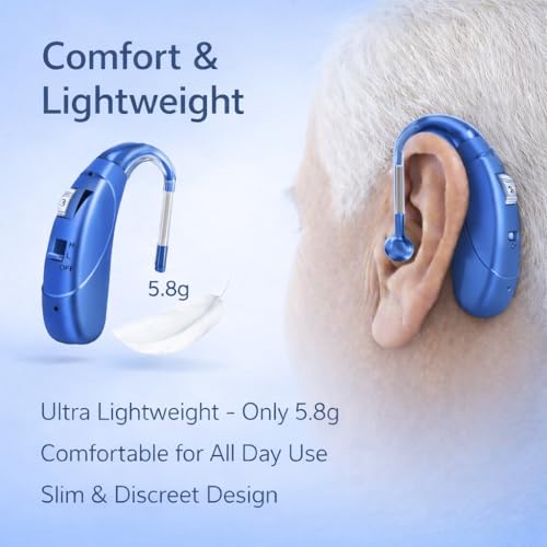 HP SOUND PLUS Hearing aids amplifier for seniors rechargeable ear hearing machine for old age (Blue) - Image 4