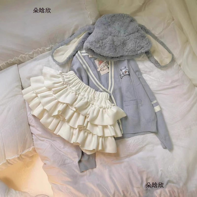 Pants Skirt Cake Skirt Baby Velvet Warm Anti-Exposure Short Style Slimming Look Cute Pumpkin Support Inside And Outside Two-Wear Skirt For Women - Image 4