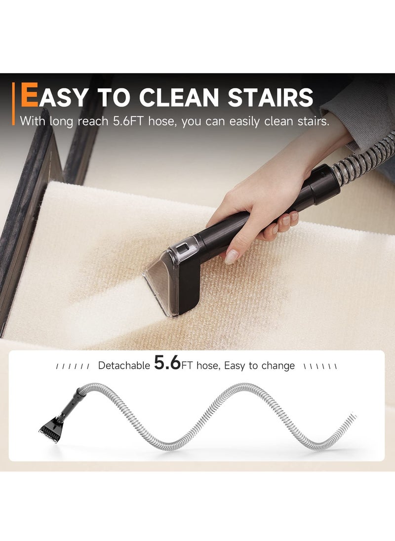 TAB TAB Carpet Cleaner Machine, FastHeating Portable Upholstery Spot Cleaner Shampooer Machine, 14KPa Stain Remover Deep Cleaner for Pets,Stairs,Car Seat and Couch, Self-Cleaning, 140℉ Heat Wash, R6  - Image 5