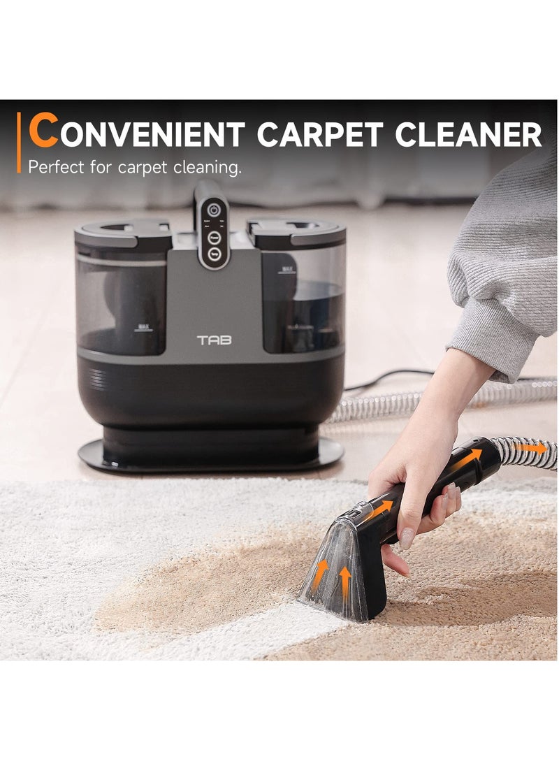 TAB TAB Carpet Cleaner Machine, FastHeating Portable Upholstery Spot Cleaner Shampooer Machine, 14KPa Stain Remover Deep Cleaner for Pets,Stairs,Car Seat and Couch, Self-Cleaning, 140℉ Heat Wash, R6  - Image 3
