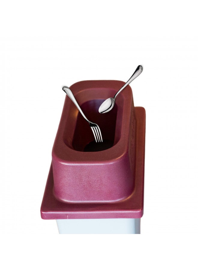 San Jamar San Jamar - KA1951RD KA1951 Katchall Rugged Flatware Retriever Depth, Red, for Slim Rectangular Trash Container  - Image 1