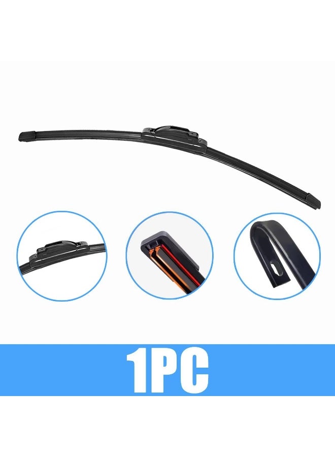 Generic J/U type Interface Universal New Generation 1PC J-type Windshield Wiper 33cm-75cm Wiper Blade Multifunctional Dual Rubber Belt Car Windscreen Wipers 
