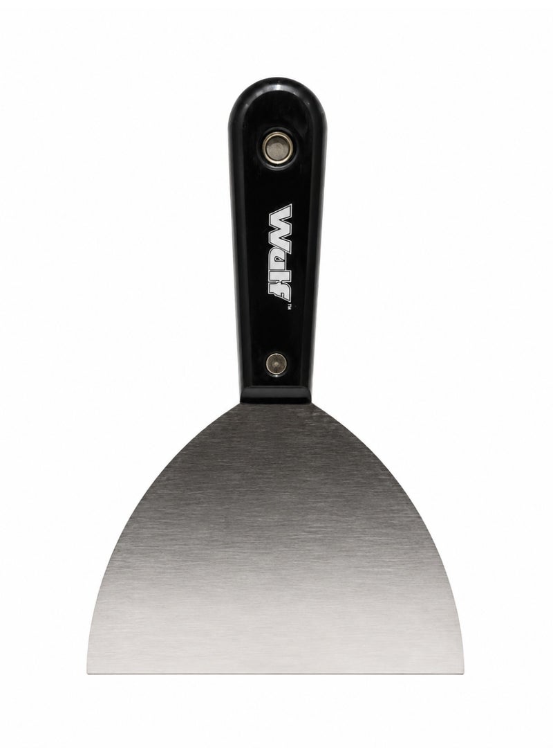 Wulf Stainless Steel Scraper 6 Inch Heavy Duty Putty Knife Wall Scraper with Durable Flexible Blade for Paint Removal Filling and Surface Preparation
