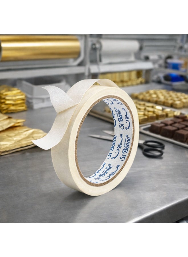 Si Bonne Heavy Duty Double Sided Tape for Chocolate Wrapping and Floral Decoration, 2 cm, 140 Rolls/Carton - Image 2