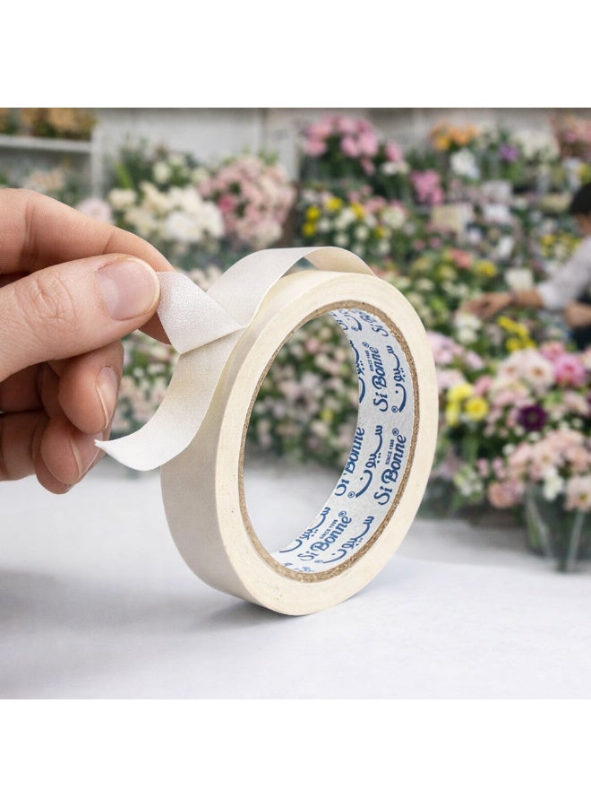 Si Bonne Heavy Duty Double Sided Tape for Chocolate Wrapping and Floral Decoration, 2 cm, 140 Rolls/Carton - Image 3