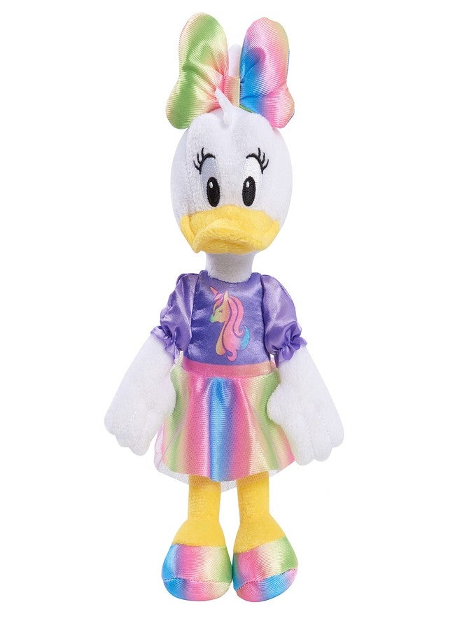 Minnie Mouse Disney Junior Minnie Mouse 8-Inch Small Unicorn Daisy Beanbag Plush, Daisy Duck In Purple and Rainbow Unicorn Dress, Stuffed Animal - Image 1
