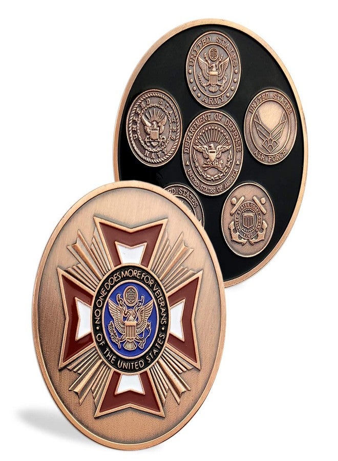 Glamtune USA Proud Military Family Military Challenge Coin Veteran Medallion (Bronze) - Image 1