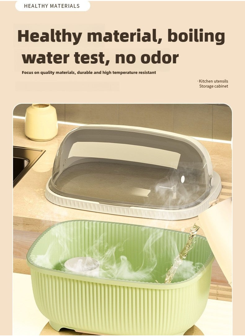 Dish Storage Box Bottle Drainer Dish Rack with Lid Dish Strainer Kitchen Dish Racks Cutlery Drying Rack Dish Holder for Cabinet Utensil Holder Rack Dish Drain Board Dish Dry Rack