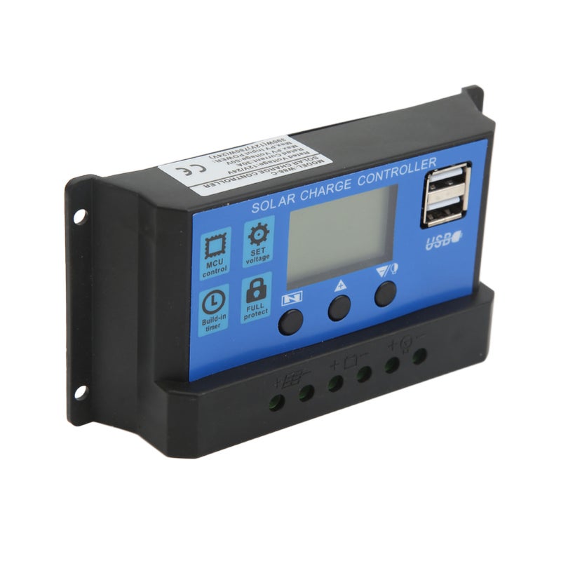 12V 24V Solar Charge Controller USB Port Overcharge Protection Solar Panel Battery Regulator with LCD Display 10A - Image 3