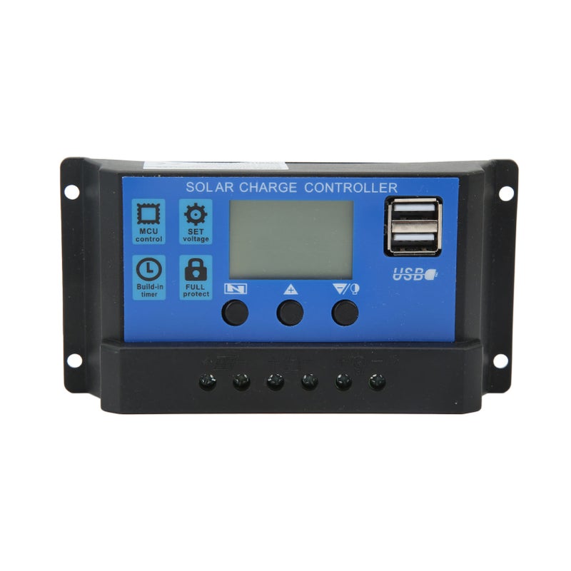 12V 24V Solar Charge Controller USB Port Overcharge Protection Solar Panel Battery Regulator with LCD Display 10A - Image 2