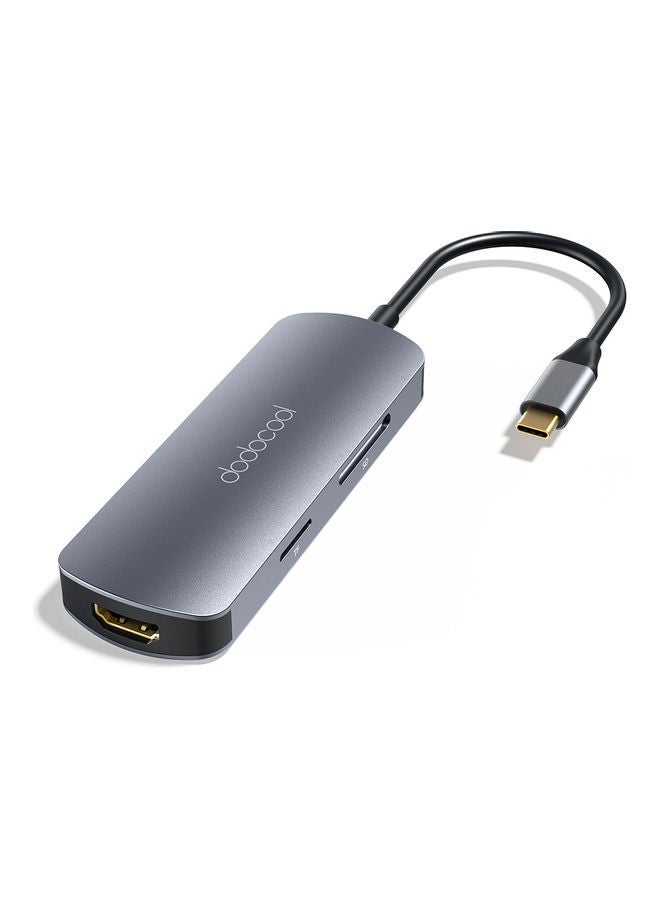 NIBEMINENT 7 in 1 USB C Hub grey - Image 1