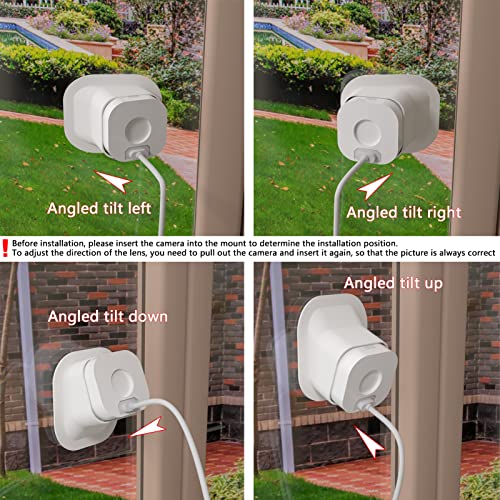Teccle 2 Pack Angled Window Mount Bracket for Blink Mini, 20 Degrees Tilt (Up/Down/Left/Right), Get Tilt Viewing Angle (Not Compatible with Blink mini 2) - Image 3