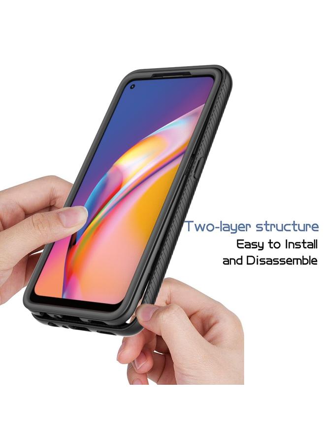 اس-توب جراب لهاتف OPPO A94 Starry Sky بلون سادة مقاوم للصدمات مصنوع من مادة البولي يوريثين الحراري + TPU - Image 4