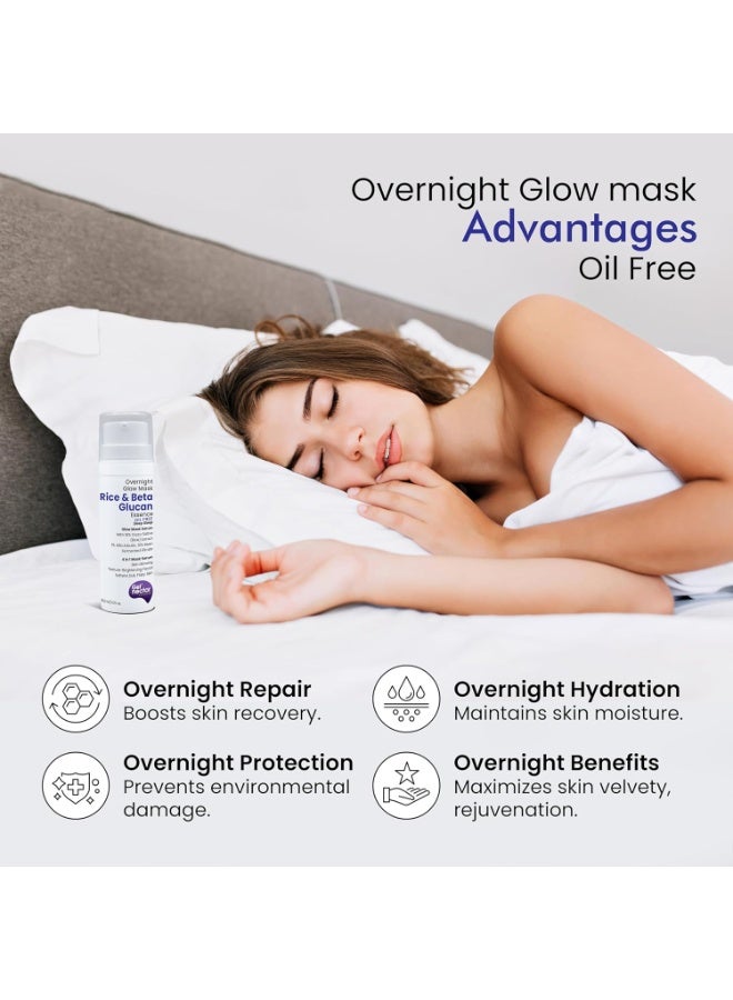 Get Nectar Happiness احصلي على قناع "Nectar Happiness Overnight Glow Mask" (الخالي من الزيوت)؛ بتركيبة غنية بمستخلص الأرز المخمر، وبيتا-جلوكان، وخلاصة الفاصوليا. يمنح البشرة إشراقة وتفتيحاً وملمساً متألقاً، كما ينعم البشرة الباهتة ويمنحها مظهراً أكثر شباباً (حجم 30 مل). - Image 4