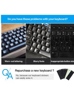 Generic Arabic Letters Non-Transparent Keyboard Sticker with White Lettering on Black Background for Universal Computer, Laptop, Desktop, Notebook - 1.1 cm x 1.3 cm  - Image 3