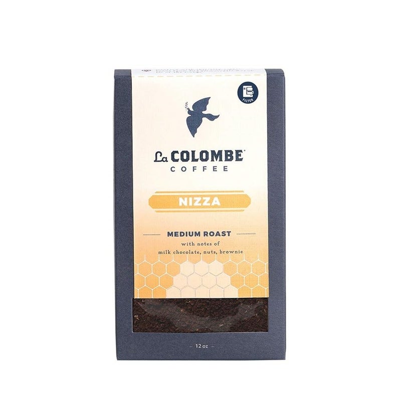 La Colombe Nizza Medium Roast Drip Grind Ground Coffee - Notes of Milk Chocolate, Nuts & Brownie with Honey-Sweet Roasted Nuttiness, 12 Ounce (Pack of 1) - Image 1