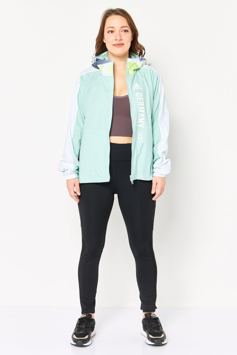 Adidas Women Sportwear Fit Brand Logo Long Sleeve Training Jacket, Multicolor - Image 2