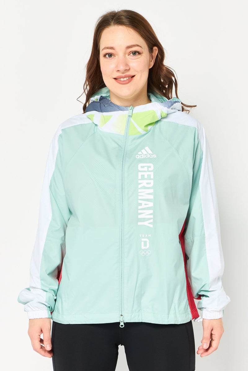 Adidas Women Sportwear Fit Brand Logo Long Sleeve Training Jacket, Multicolor - Image 1