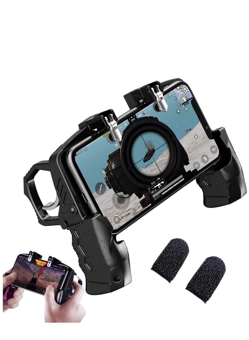 Mobile Game Controller for PUBG/Call of Duty/Fortnite,aim Trigger Fire Buttons L1R1 Shooter Sensitive Joystick,Gamepad for 4.7-6.5 inch iPhone & Android Phone - Image 1