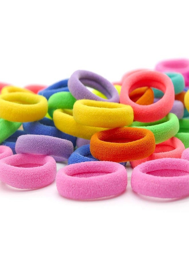 chkoodi 200 Pack Toddler Hair Ties, Baby Ponytail Holders, Seamless Cotton Baby Hair Bands, Elastic Hair Ties for Kids Toddler Girl (Multi-color, Diameter 1.2”) chkoodi - Image 2