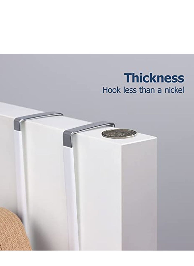 KASTWAVE 6 Pack Bathroom Hook, Towel Over Door Hooks Hanger for Coat Stand, Towel, Clothes Bedroom, Hangers Helps Tidy Rooms and Saves  - Image 4