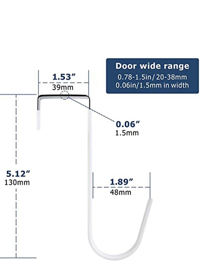 KASTWAVE 6 Pack Bathroom Hook, Towel Over Door Hooks Hanger for Coat Stand, Towel, Clothes Bedroom, Hangers Helps Tidy Rooms and Saves  - Image 5