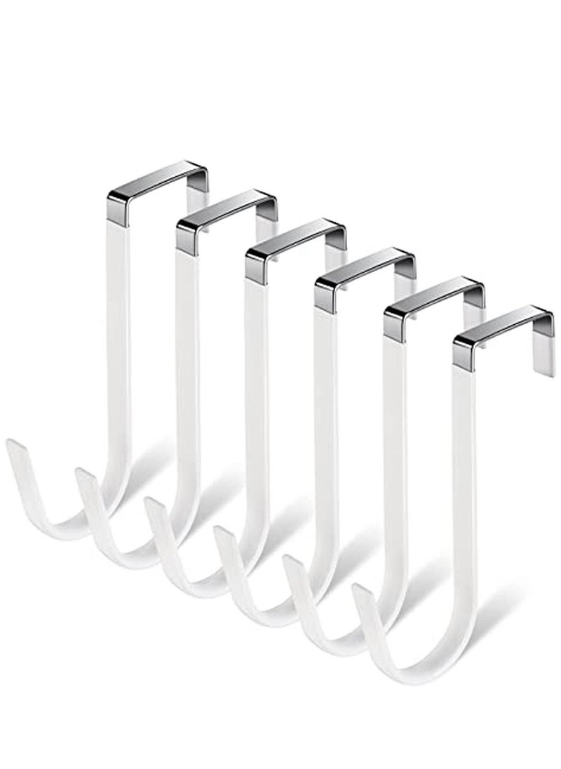 KASTWAVE 6 Pack Bathroom Hook, Towel Over Door Hooks Hanger for Coat Stand, Towel, Clothes Bedroom, Hangers Helps Tidy Rooms and Saves  - Image 1