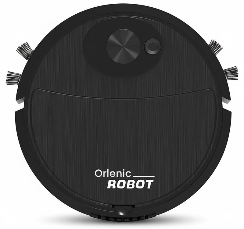 Orlenic Mini Cleaning Robot Automatic Vacuum Cleaner 3-in-1 Sweeping Robot, Ultra-Thin Silent Floor Cleaner for Pet Hair, Hard Floors, Carpets, Lightweight USB Rechargeable Robotic Mop and Sweeper - Image 1
