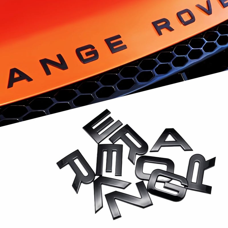 QOMAGO Car Emblem for Front Hood and Trunk lid Rear ABS Material Compatible with Range Rover car Badge car Style Replacement (Gloss Black) - Image 1