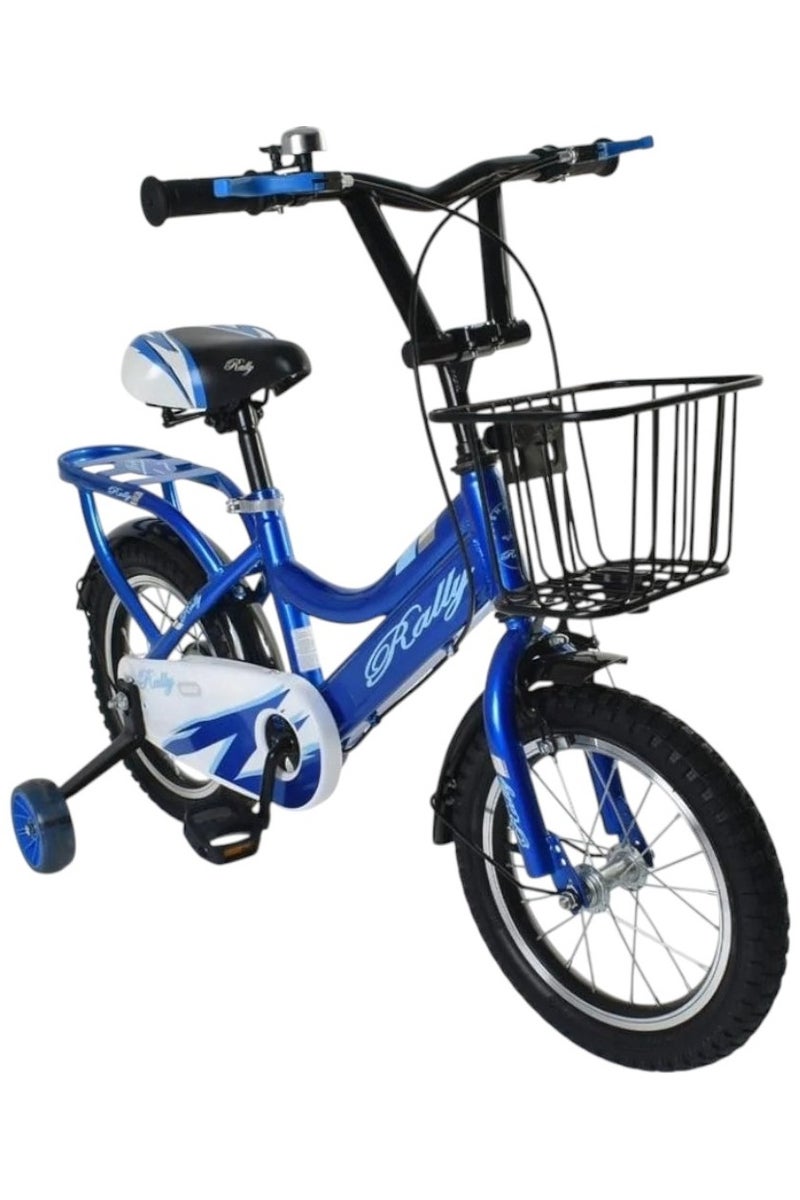 crbn 12 Inch Kids Bike with Training Wheels, Back Seat and Basket, for Boys and Girls