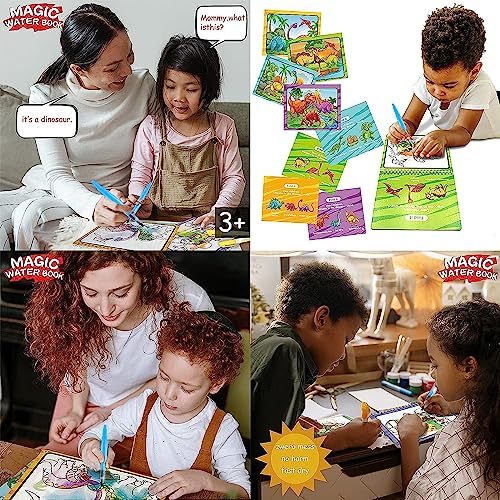 hapray Magic Water Paint Coloring Books for Toddler, Art Toys Age 2-4, Educational Learning Doodle Toy, Gifts for Girl Boy 3 2 1+ Year (Dinosaur Animal 2 Pack) - Image 5