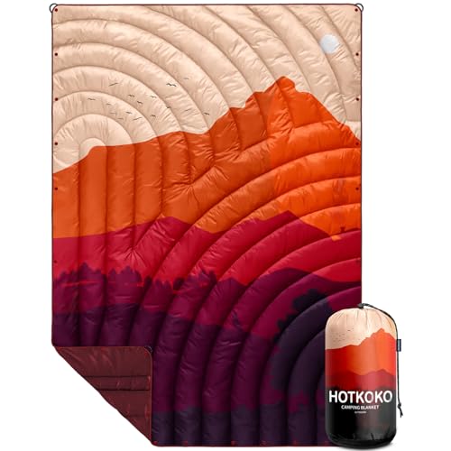 hotkoko Camping BlanketLightweight Puffy Blanket Camp Blanket for OutdoorTraveling Stadium Hiking Picnics - Image 1