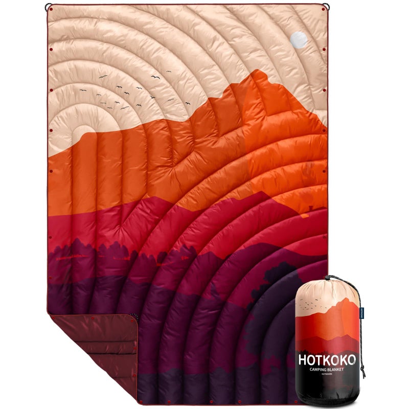 hotkoko Camping BlanketLightweight Puffy Blanket Camp Blanket for OutdoorTraveling Stadium Hiking Picnics - Image 2