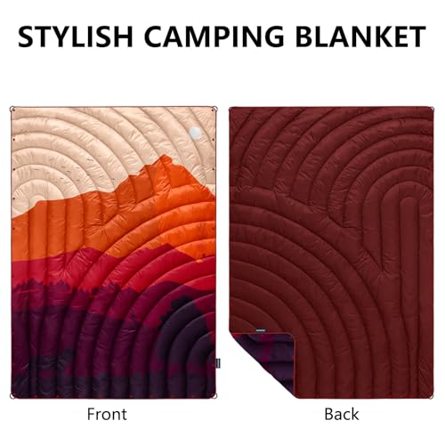 hotkoko Camping BlanketLightweight Puffy Blanket Camp Blanket for OutdoorTraveling Stadium Hiking Picnics - Image 3