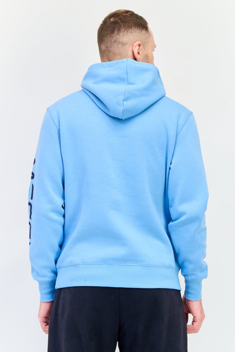 MESSI Men Sportswear Fit Long Sleeves Outdoor Hoodie, Blue - Image 3