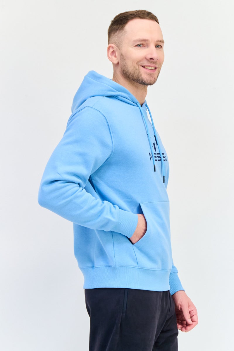 MESSI Men Sportswear Fit Long Sleeves Outdoor Hoodie, Blue - Image 2