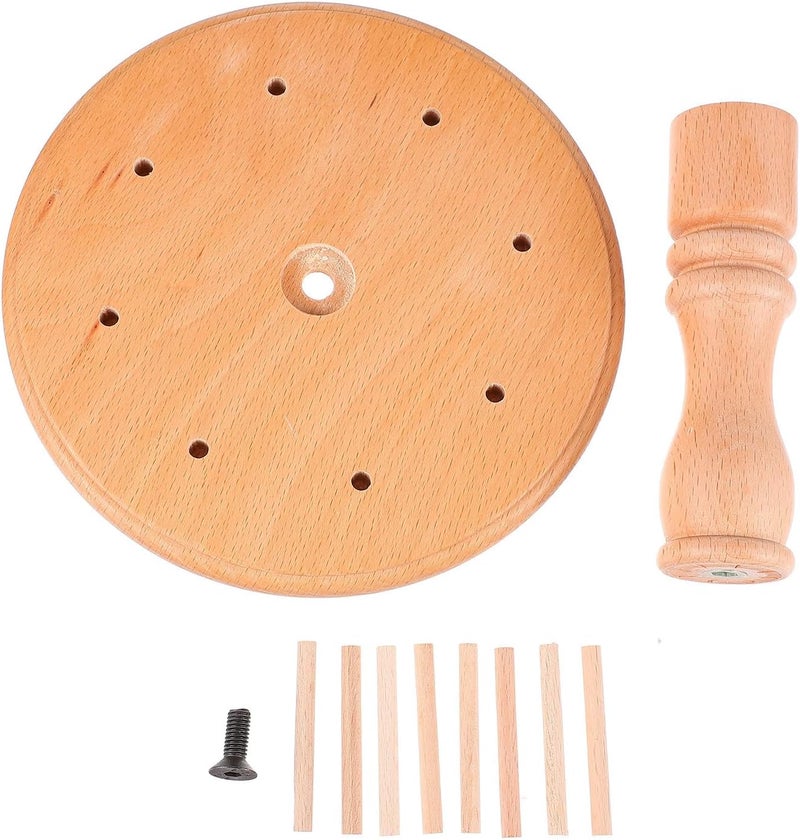 DRESSOOS 8-Spool Beech Wood Thread Holder Sewing and Embroidery Thread Organizer Rack for Craft Storage and Embroidery Tool Use - Image 1