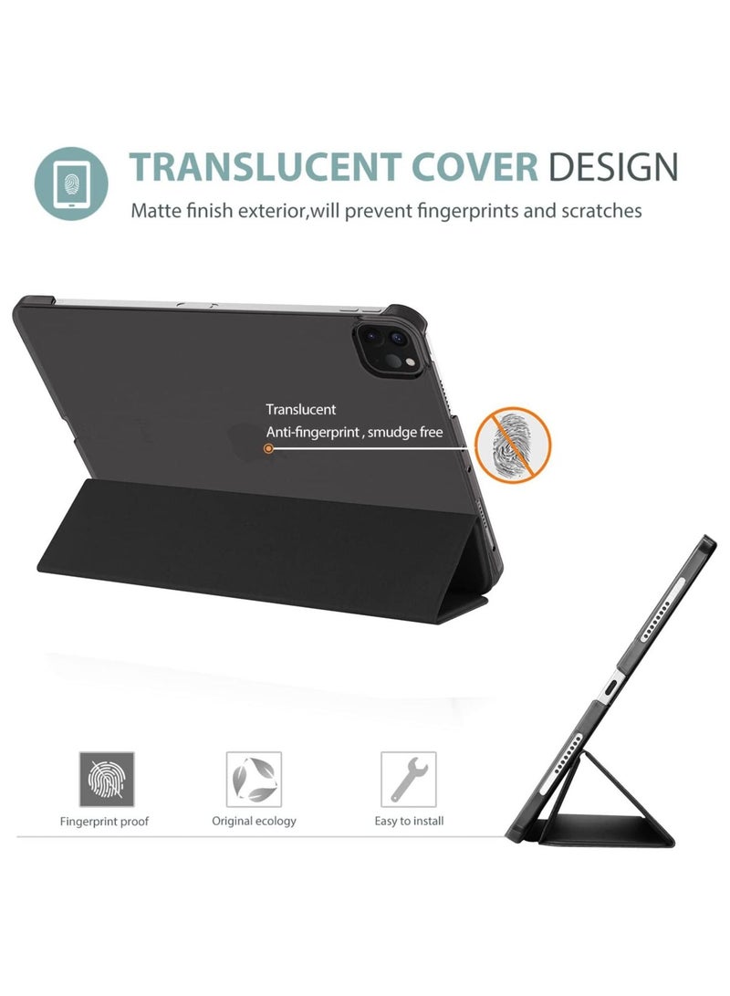 Procases iPad Pro 12.9 Case 2021 2020 2018, Slim Stand Hard Back Shell Smart Cover for iPad Pro 12.9" 5th Gen 2021/4th Gen 2020/3rd Gen 2018 -Black - Image 3