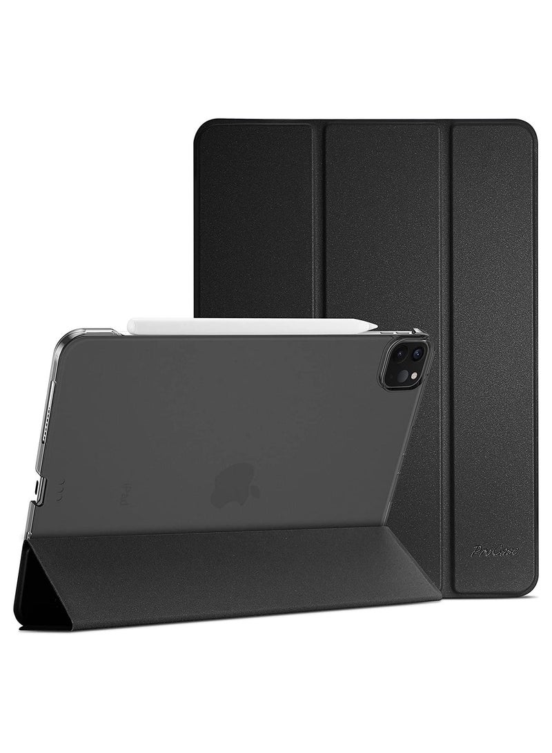 Procases iPad Pro 12.9 Case 2021 2020 2018, Slim Stand Hard Back Shell Smart Cover for iPad Pro 12.9" 5th Gen 2021/4th Gen 2020/3rd Gen 2018 -Black - Image 1