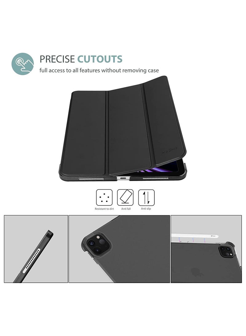 Procases iPad Pro 12.9 Case 2021 2020 2018, Slim Stand Hard Back Shell Smart Cover for iPad Pro 12.9" 5th Gen 2021/4th Gen 2020/3rd Gen 2018 -Black - Image 5