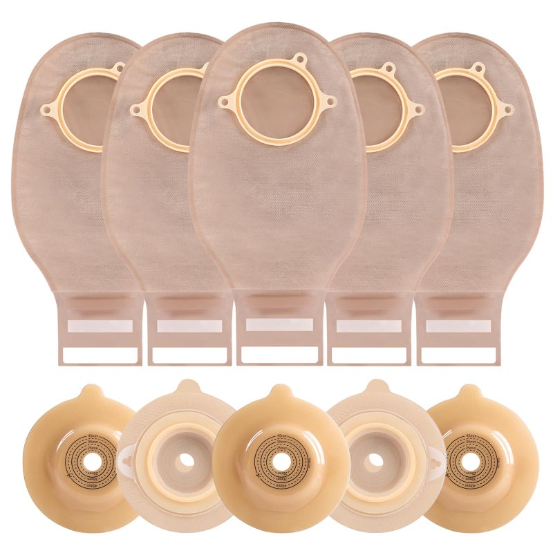 steawoce Steawoce Colostomy Bags 20 PCS Ostomy Supplies Two Piece Drainable Convex Ostomy Bag for Ileostomy Stoma Care CuttoFit 15pcs Pouches5pcs Convex Ostomy Barriers